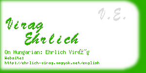 virag ehrlich business card